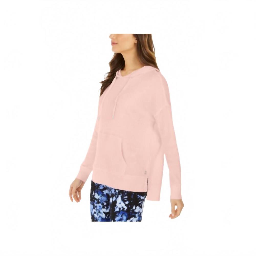 NEW CALVIN KLEIN performance high-low hoodie in sherbert
